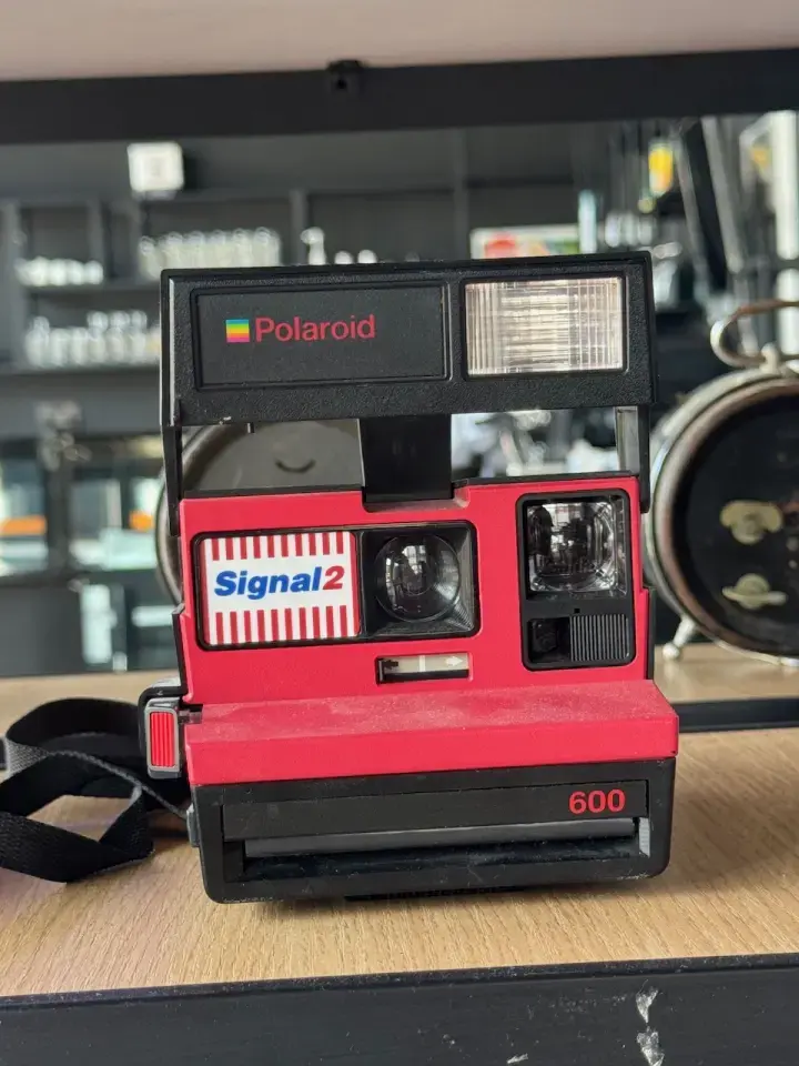 Vintage Polaroid 600 Instant Camera (Red/Black)